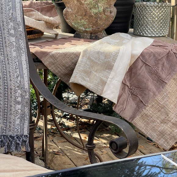 Natural fiber table runner, handmade table runner, neutral color table runner - Picture 5 of 5